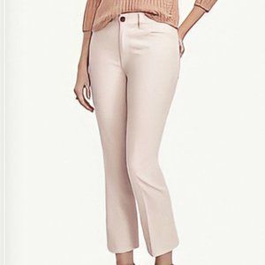 Ann Taylor Blush Cream Tan Kick Crop Modern Fit Business Casual Pants